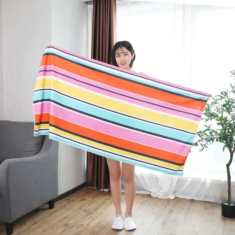 Быстросохнущее прямоугольное пляжное полотенце из микрофибры коврик для