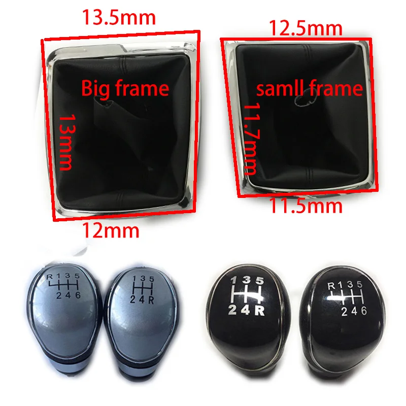 Silver Black Gear Shift Knob 5 Gear 6 Speed Manual For Ford Focus 2 MK2 FL MK3 MK4 MK7 MONDEO KUGA GALAXY FIESTA Car Styling