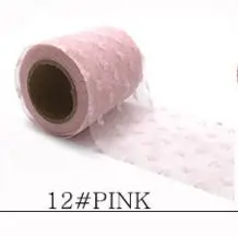 pink 7,5 см* 10 ярдов любовь Тюль катушка ремесло органзы DIY Runner Тюль рулоны марля для свадебной вечеринки Рождество украшения - Цвет: pink