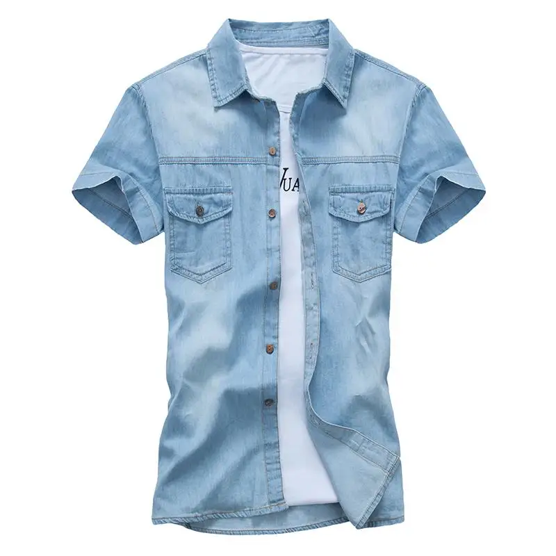 Kenntrice рубашка мужская джинсовая брендовые винтажные джинсы Весна Slim Fit