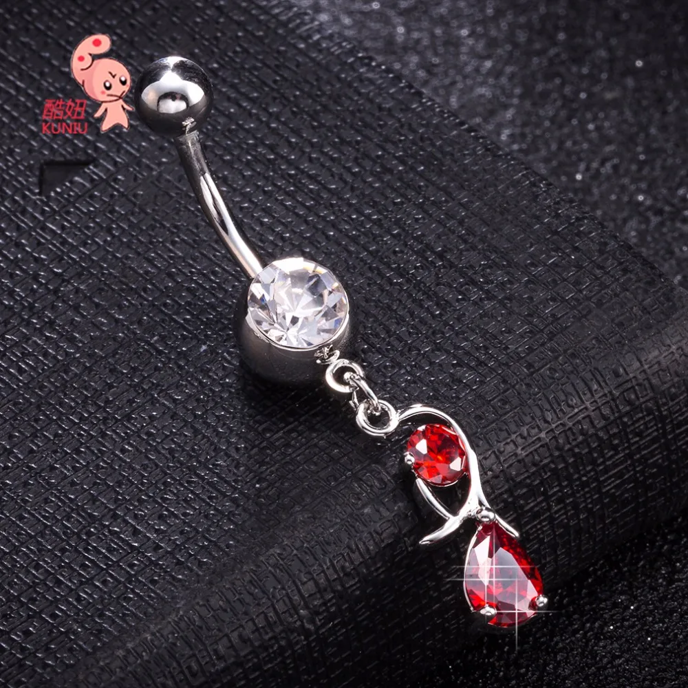 2018 Новая мода падение роскошный Циркон Кристалл серебро пупок пирсинг для пупка