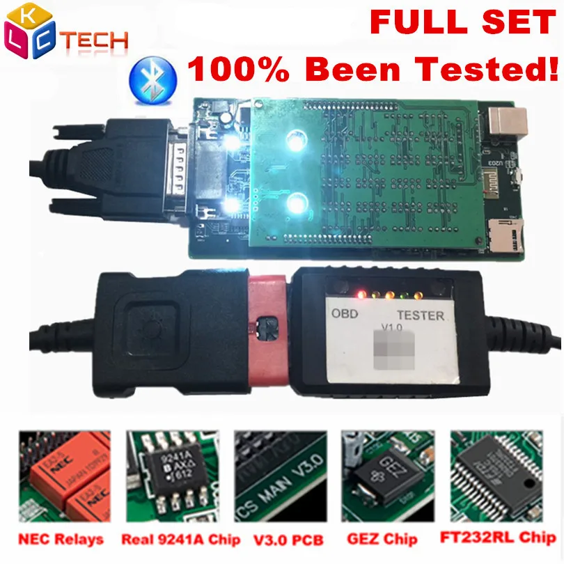 10 шт. автомобильный диагностический сканер с Bluetooth TCS PRO V3.0 OBD2 NEC MVD инструмент