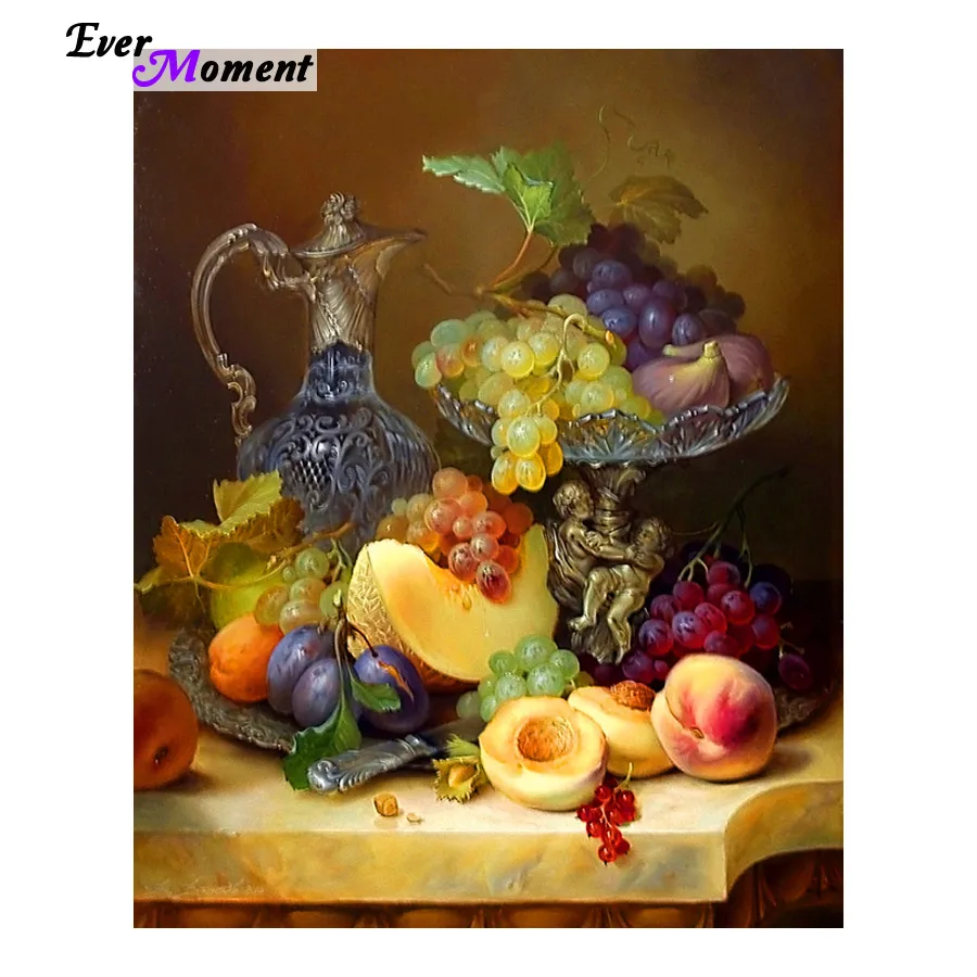 

5D Diamond Embroidery Crystals Still Life Fruits Full Diamond Mosaic Picture Pasted Cross Stitch Needlework Wedding Decor ASF526