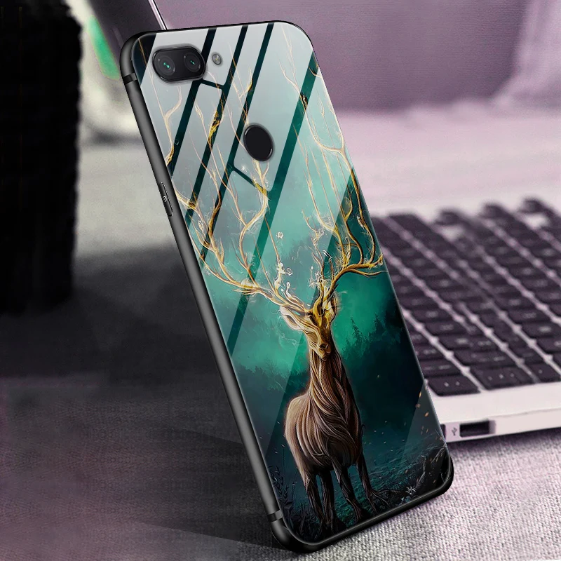 Чехол из закаленного стекла для Xiaomi Redmi 6, чехол с изображением планеты космоса, стеклянный чехол на заднюю панель для Xiaomi Redmi 7, 6, A, 7A, 6A, чехол для телефона Redmi6