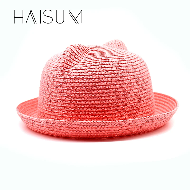 Модные соломенные шляпы Haisum летние детские украшения для ушей милые фигурки и