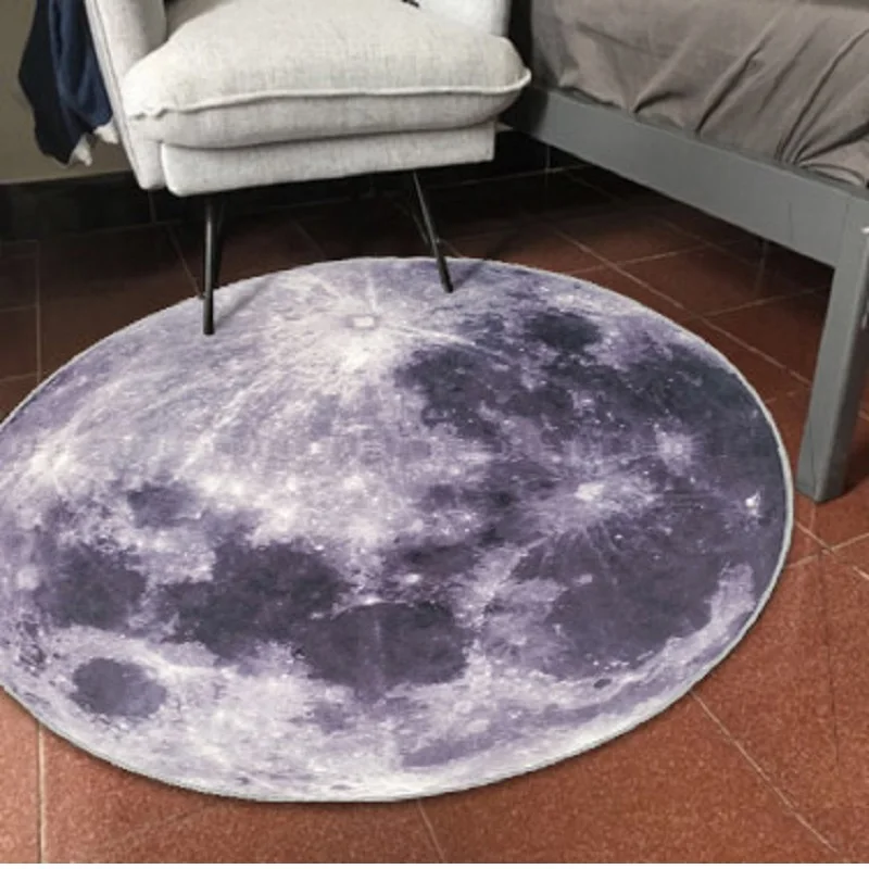 3D Moon Earth круглый экологический ковер для гостиной спальни комнаты учебы