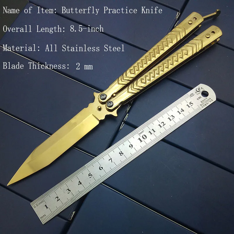 Складной нож с лезвием карманные ножи Бали песня нож-бабочка без края неточенный