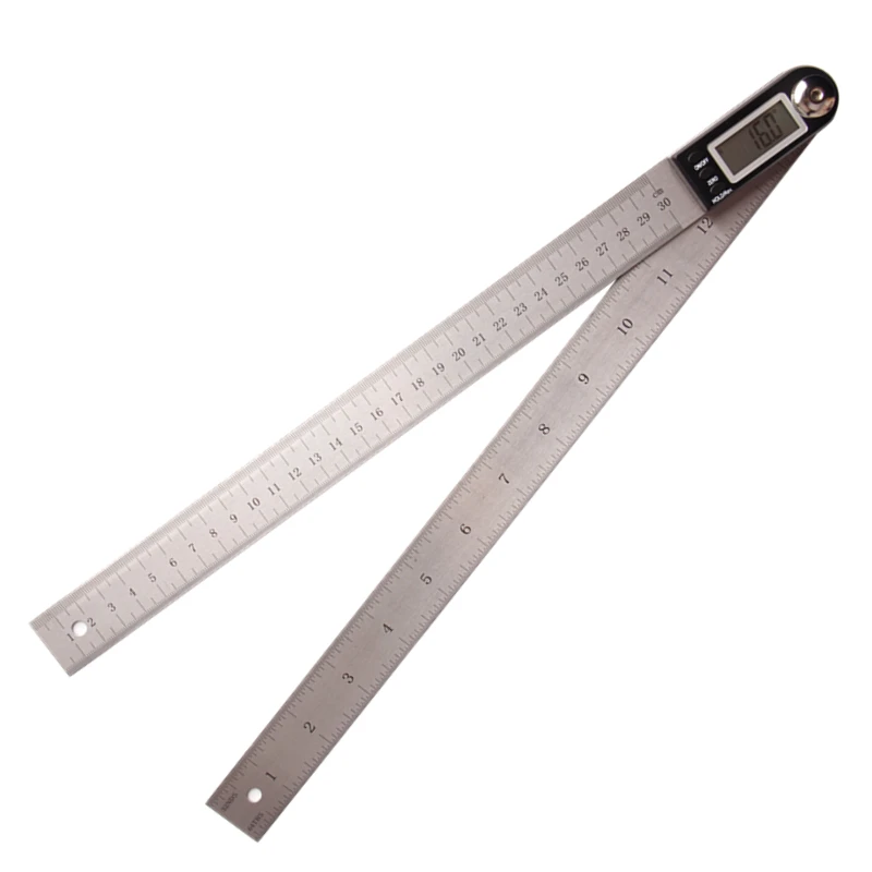 

12" /0-300mm Goniometer Inclinometer Digital Protractor Angle Finder LCD Angle Square Scale Protractor Ruler Measuring Tools