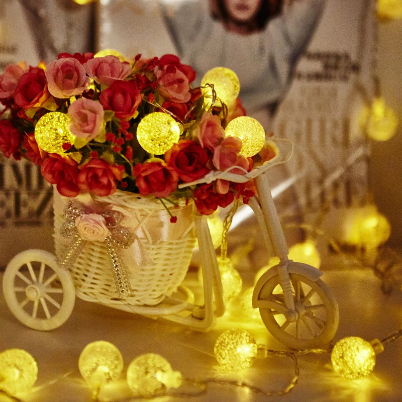 5 м 10 шары с пузырьками светодиодные гирлянды сказочные огни Luces Led Para Fiestas