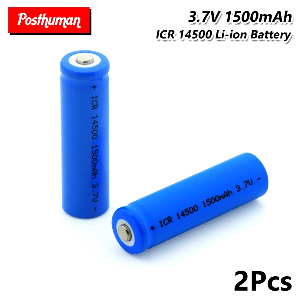 2 pieces 1/2/4/6/8/10x ICR 14500 1500mah литий-ионные аккумуляторы 3,7 V Вольт 14500 литиевая батарея для Камеры Фонарь игрушка с Чехол - Цвет: 2 pieces