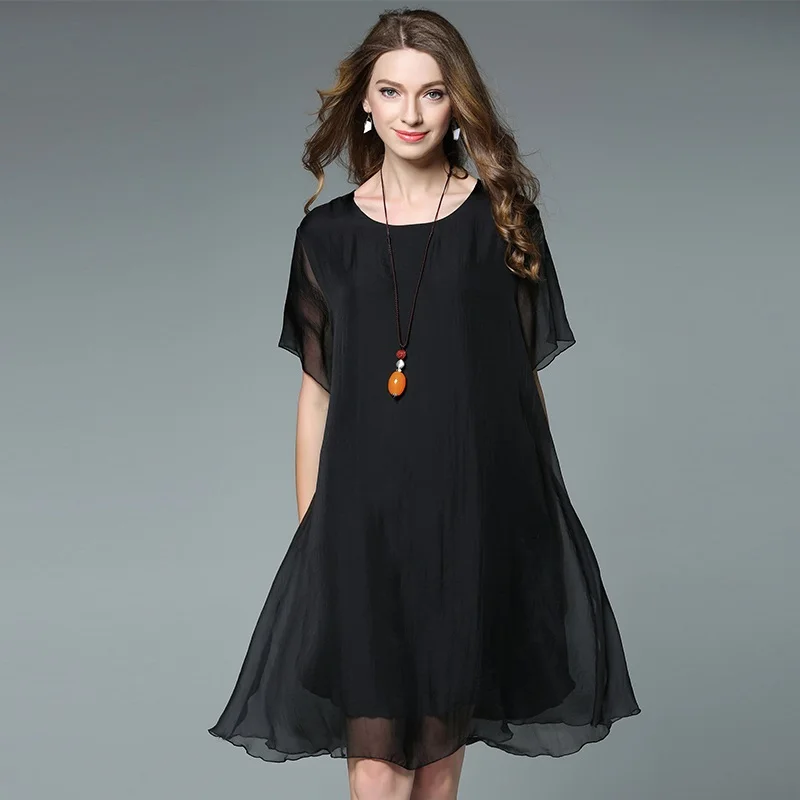 Новое поступление 2017 летнее женское Элегантное Шелковое шифоновое платье