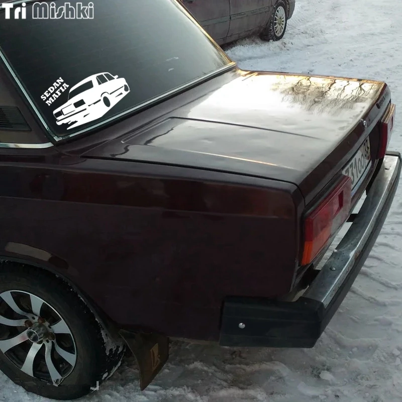 Tri Mishki HZX006 12.7*20cm sedan mafia for vaz lada 2107 car sticker auto vinyl decal reflective |