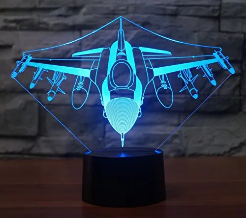 3D лампа для самолета 7 цветов разноцветный USB ночник украшение дома|Ночники| |