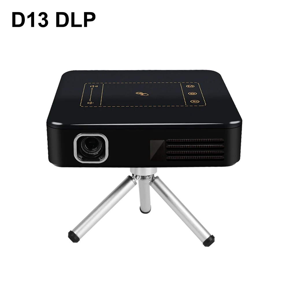 D13 Android 7 1 портативный мини DLP проектор с Умной сенсорной панелью WIFI Bluetooth 150ANSI Lumen 4K
