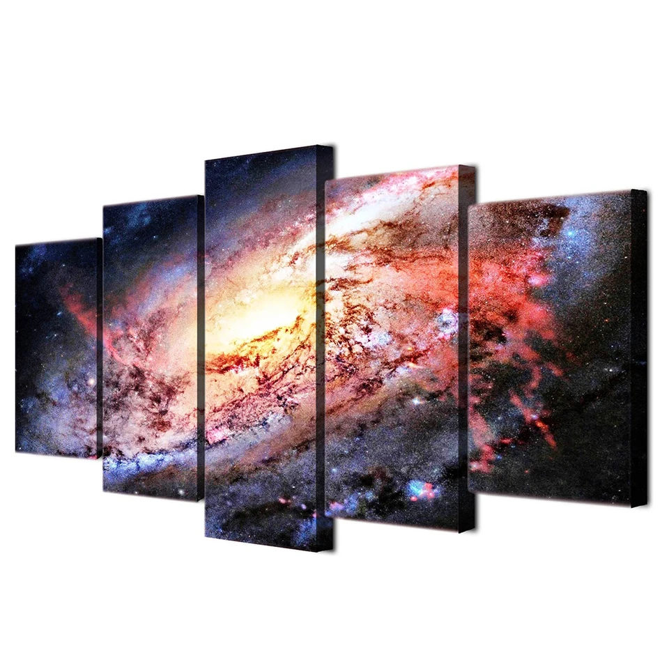 

5 piece wall art canvas painting HD Print universe brilliant galaxy home decoration poster picture panel paintings