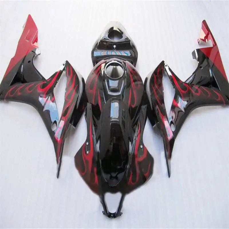 

New HOT Injection fairings kits for 600 RR F5 fairing set 07 08 CBR 600RR CBR 600 RR 2007 2008 red black motorcycle parts od5
