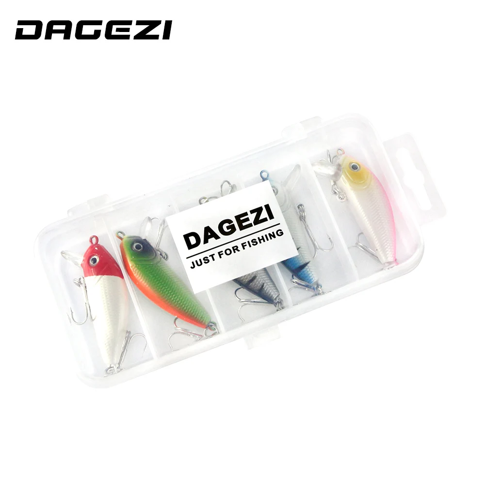 Жесткая рыболовная приманка DAGEZI 3 7 г/5 см с крючком 6 # глубина погружения 0 8 1 2 м