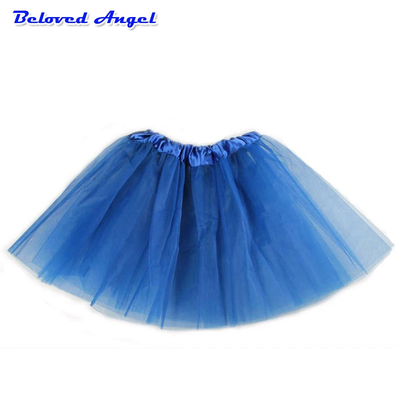 2019 Детские юбка-пачка для девочек юбка Детская Юбка танцев полупрозрачная 3-Слои