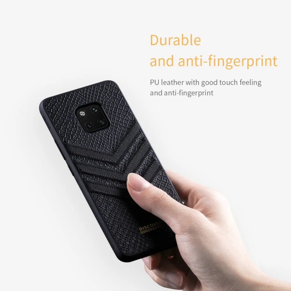 Престижный чехол Nillkin для Huawei Mate 20 Pro задняя крышка из искусственной кожи + Жесткий