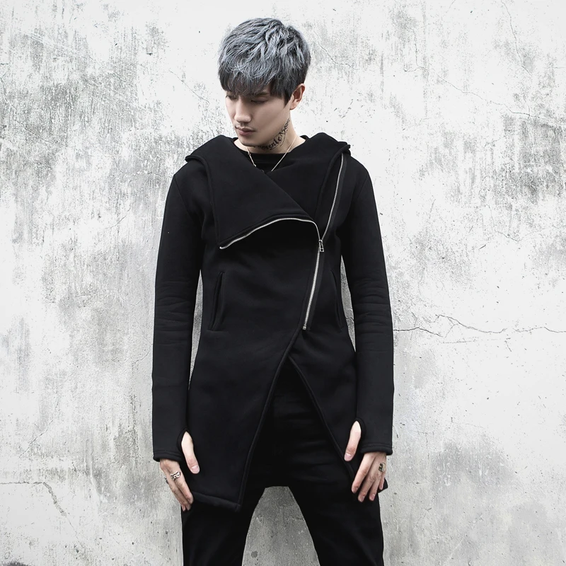S ~ 4XL! Новая мужская одежда размера плюс длинный пуховик с длинным рукавом в стиле