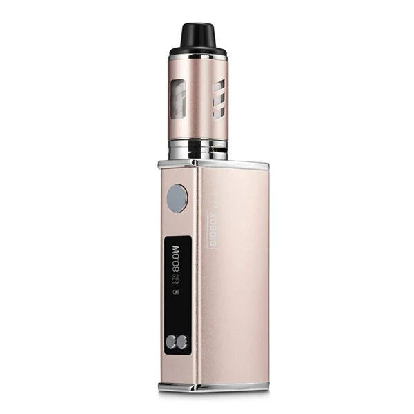 Rose Gold Электронная сигарета Vape 80 Вт комплект 2200 мАч батарея 22 мм распылитель 0.3ohm катушка большой дым для испарителя кальяна электронная сигарета - Цвет: Rose Gold