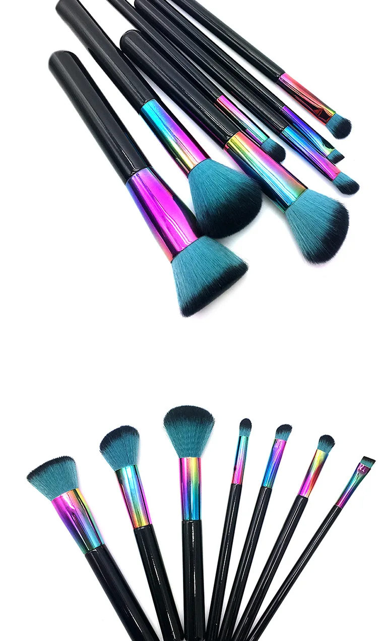 7 шт./компл. Красочные кисти для макияжа Профессиональный Макияж Кисти Набор