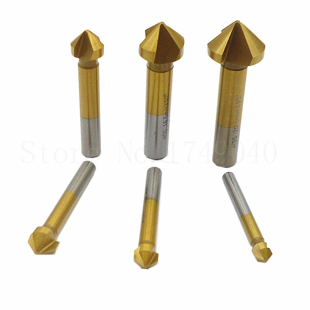 6 шт. металлические сверла 90 градусов Зенковка резак Концевая мельница набор три
