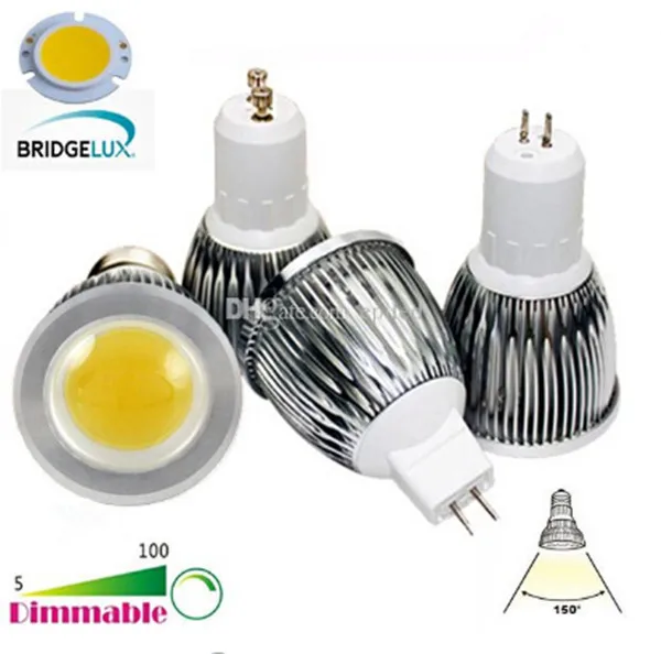 

BRIDGELUX COB MR16 GU5.3 GU10 B22 E14 E27, диммируемая светодиодсветильник лампа 6 Вт 9 Вт 12 Вт, светодиодсветильник лампочка, лампочка, лампа, галогеновые ламп...