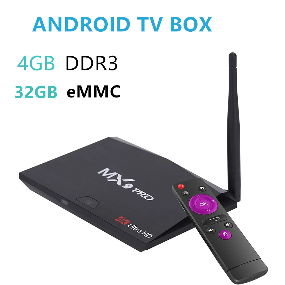 5 шт. MX9 Pro 4 Гб RAM 32 ГБ ROM Smart Android 9 0 TV Box RK3328 Quad Core 2 4G/5G Dual WiFi BT4.1 MINI PC VP9 4K