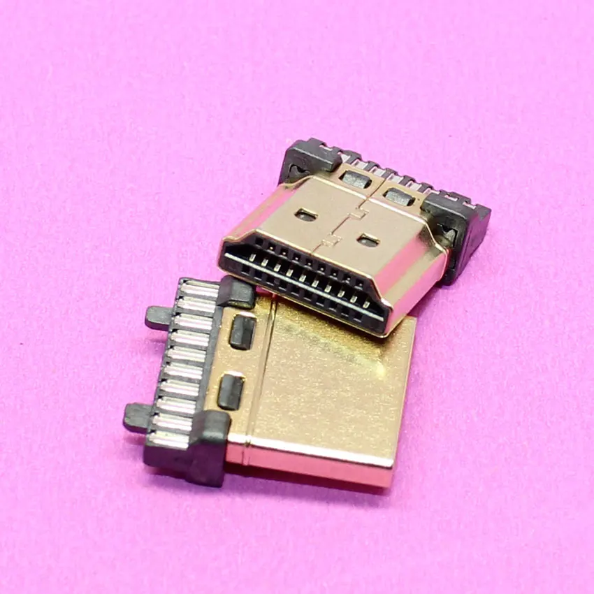 YuXi абсолютно новый позолоченный HDMI штекер 19pin разъем Sockect пайка типа A | Компьютеры