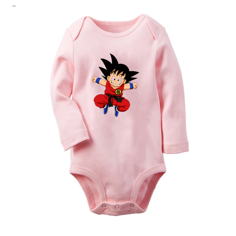 Baby807PC Z Goku/Дизайнерские наряды для новорожденных мальчиков и девочек с рисунком дракона из мультфильма комбинезон с длинными рукавами из хлопка, комплекты Боди для младенцев с принтом - Цвет: Baby807PC