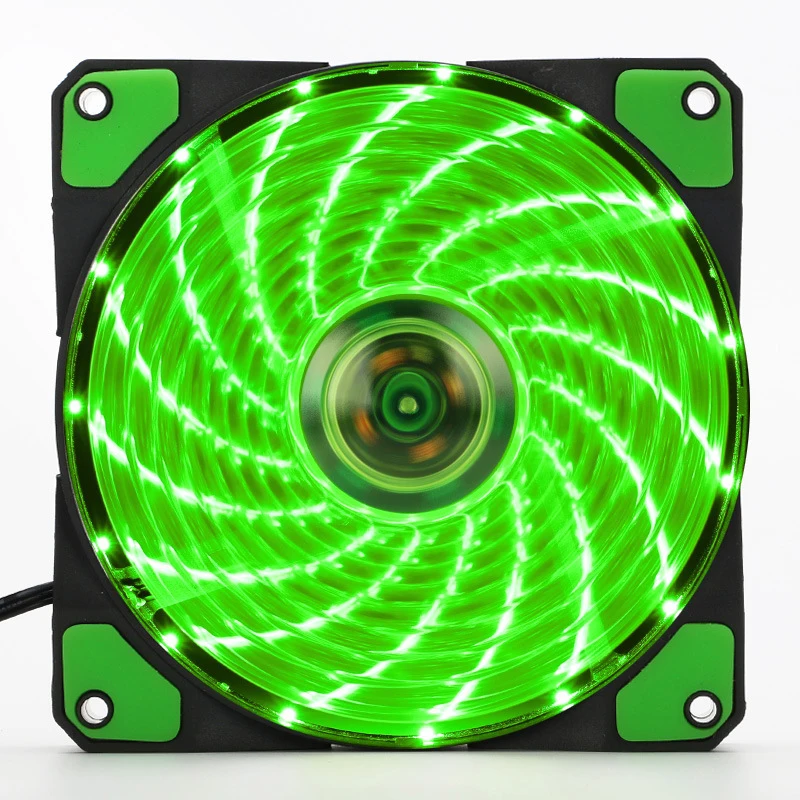 Fan Heatsink Cooler 120mm PC Computer 16dB Ultra Silent 33 LEDs Case Cooling Anti-Vibration Rubber 12CM Laptop Accessories | Компьютеры и