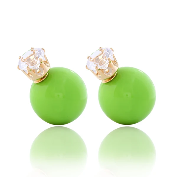 Женские серьги гвоздики с большим шариком 19 цветов|jewelry organizer earrings|earrings topazearrings owl |