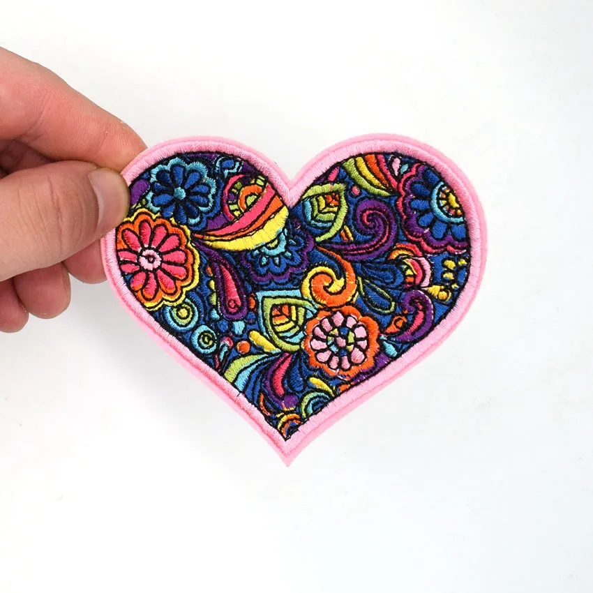 1 шт. наклейки на ткани с цветами радуги надписью Peace Heart Love вышивкой железные