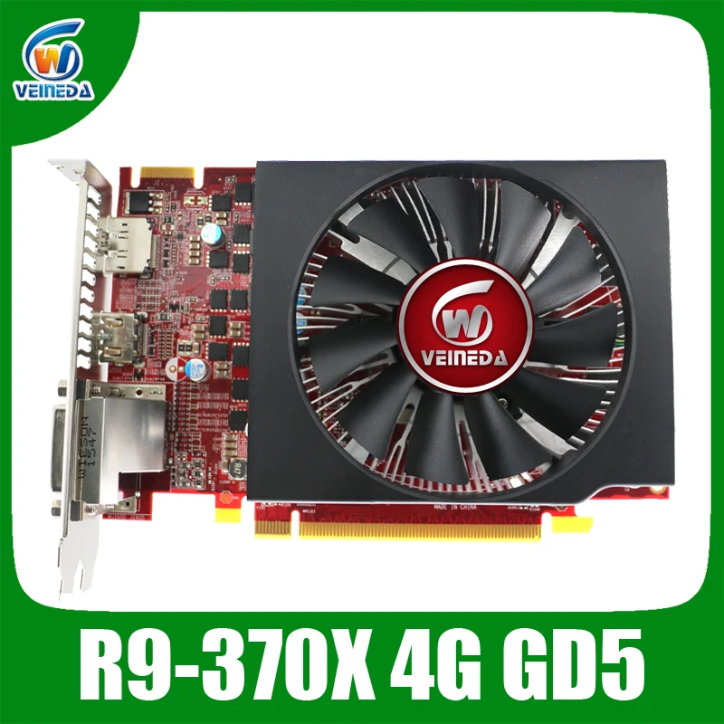 Новый gpu veineda видеокарта r9 370x4 gb gddr5 256bit графика vga карты 1070/5600 mhz производства msi