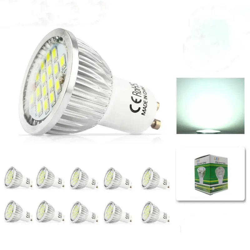 10x100% гарантия качества GU10 700lm 11W SMD 2835 16 Светодиодный ная лампа теплый белый