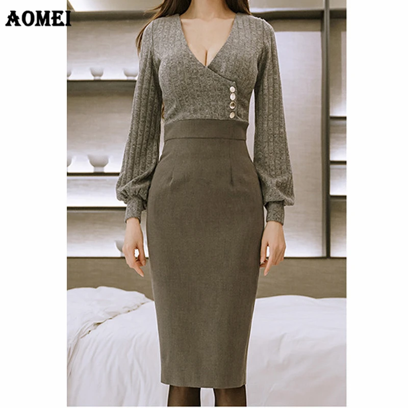 Женское платье комплект из 2 предметов элегантная женская офисная одежда с