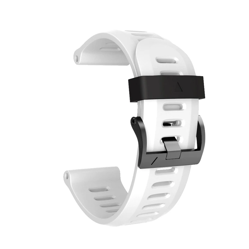 White 26 мм ширина силиконовый ремешок для Garmin Fenix 5X ремешок силиконовый ремешок для часов Garmin Fenix 3HR/3/Fenix 5X Plus с винтовой пряжкой - Цвет ремешка: White