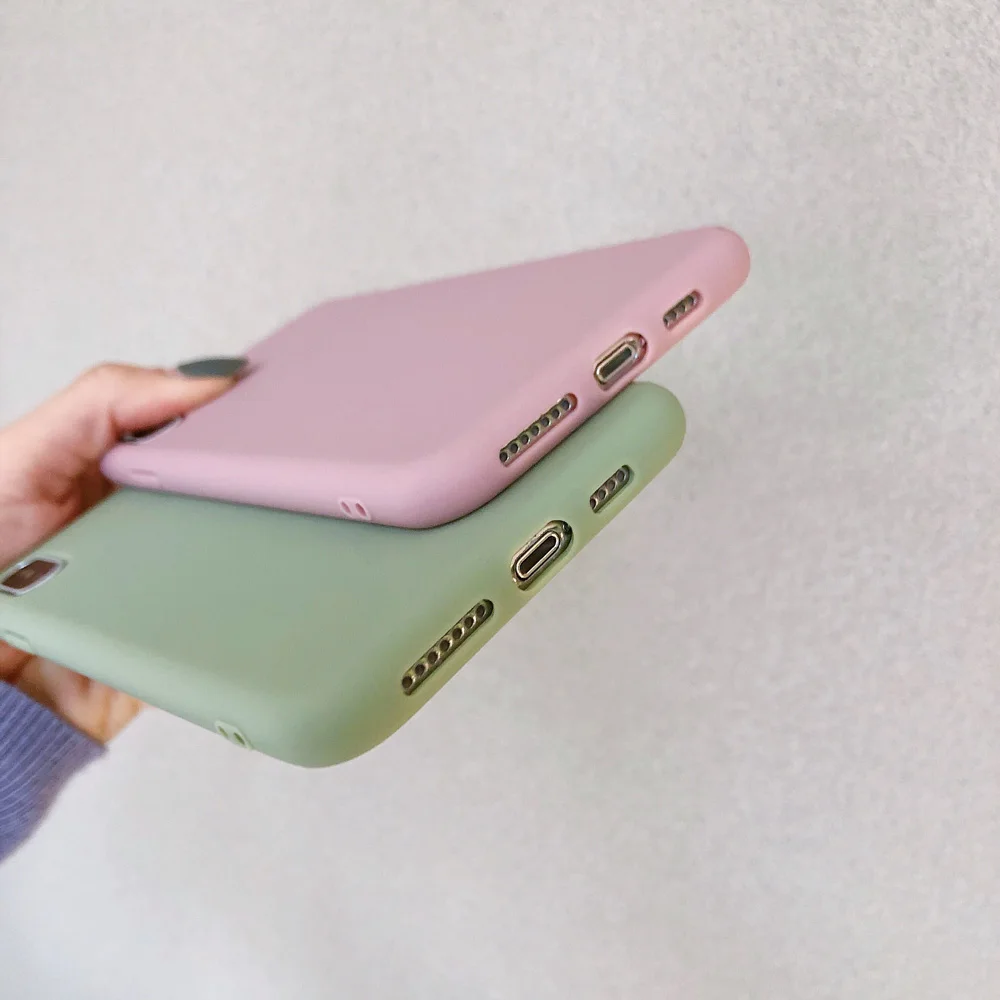 Одноцветные силиконовые чехлы для пар SANGOLD iphone XR X XS Max 6 6S 7 8 Plus милый мягкий