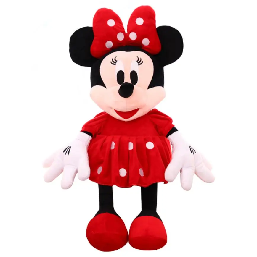 red minnie 1 шт. 50 см классические Микки мягкий термополиуретановый чехол для телефона с Мышь плюшевые игрушки мягкие мультфильм животных куклы для детей подарок Рождественский подарок - Цвет: red minnie