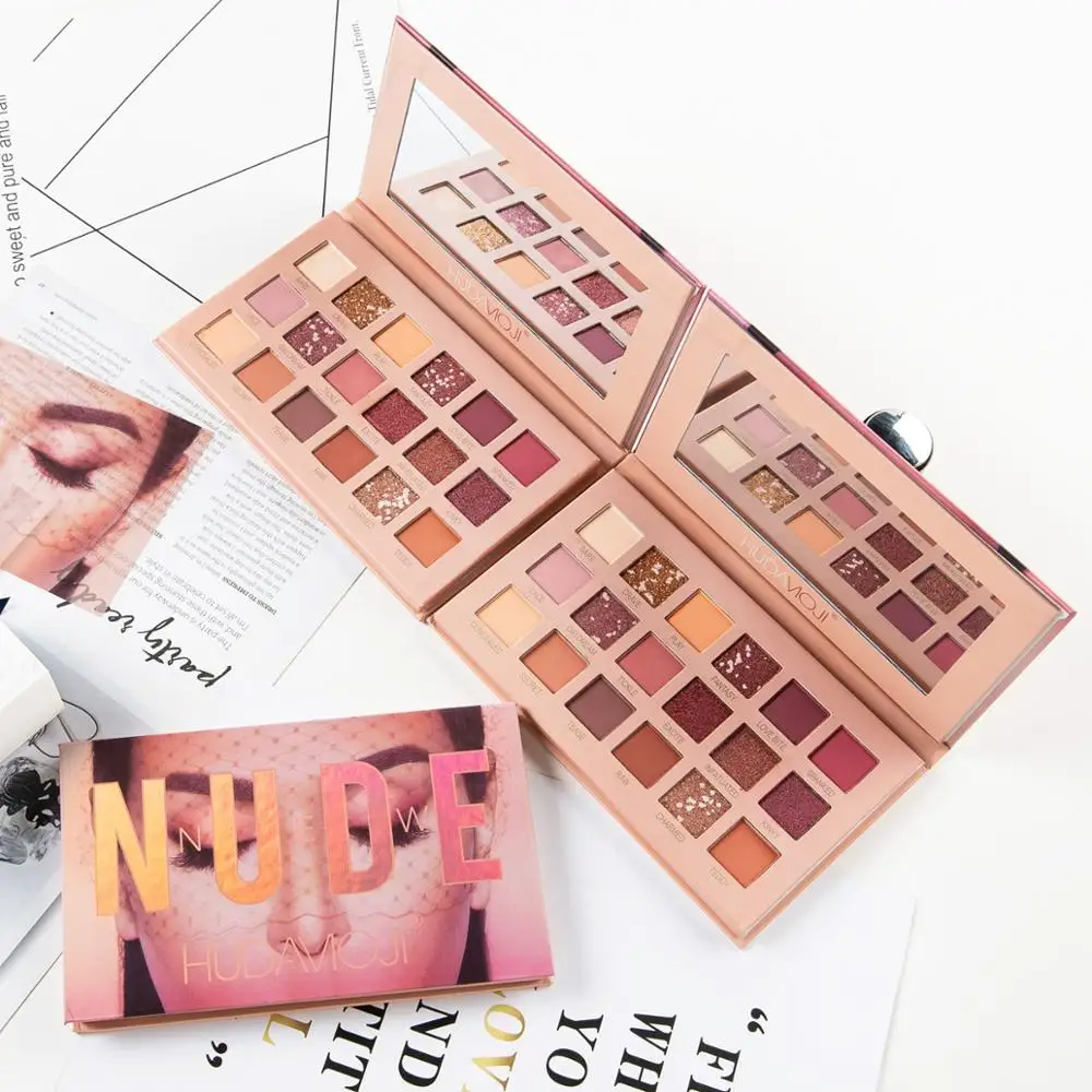 New 18 Colors Nude Glitter Eyeshadow Matte Shimmer Palette Long Lasting Waterproof Mineral Powder Eye Shadow Makeup Cosmetic Kit |