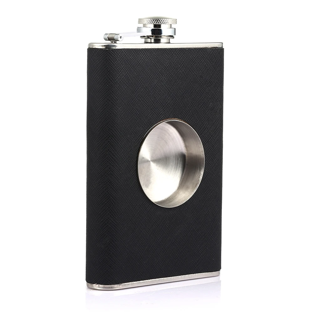 8 унций фляга фляжка для вина Виски из нержавеющей стали Складная чашка