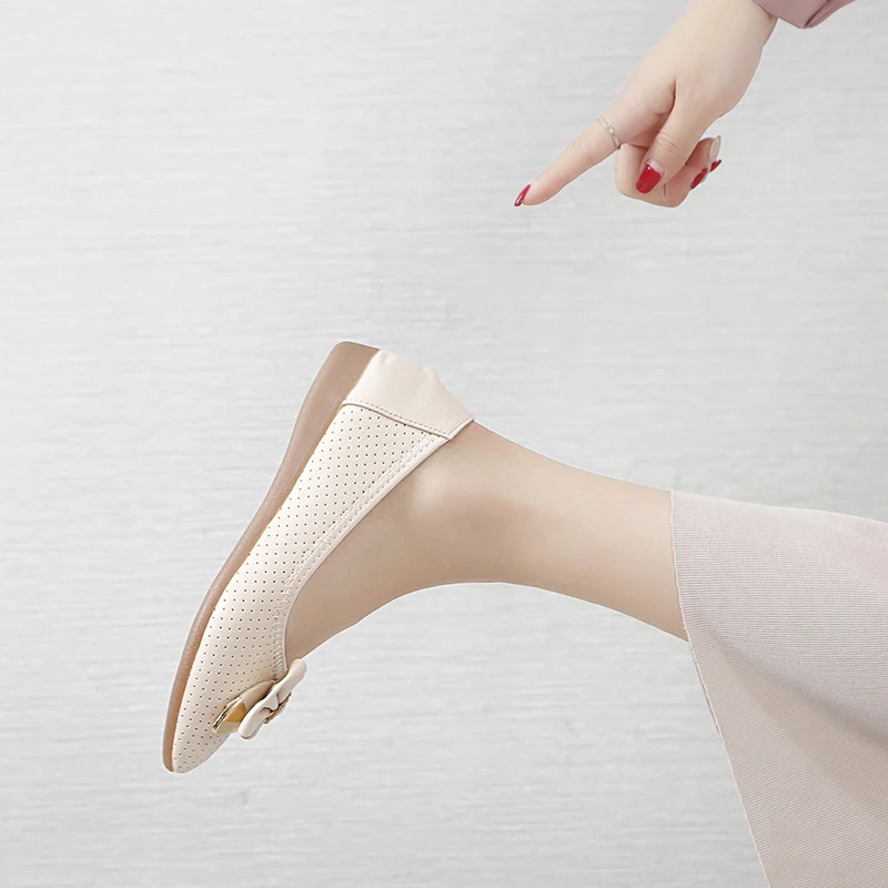 

YEELOCA Pumps Women Spring Autumn Low Wedges Heels Pointed Toe Butterfly knot Mary Janes Slip on Casual Shoes Woman