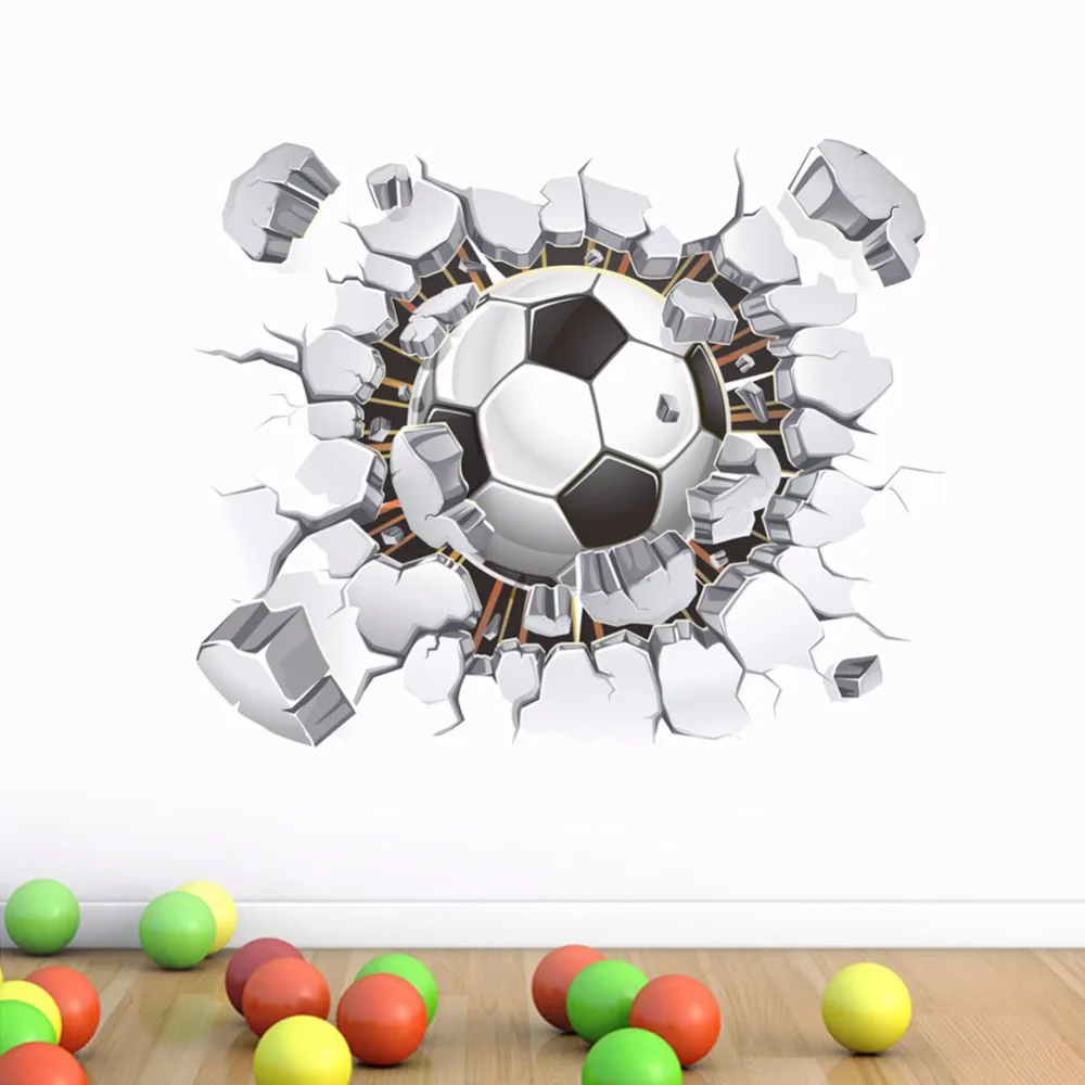 

Football Soccer Ball ART Vinyl Wall Sticker Kids Room Decal Decor Stickers +Gift