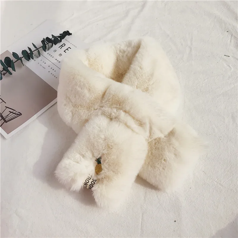 2017 TOYOOSKY New Fashion Winter Scarf Imitation Rabbit Skin Solid Many Colours Pineapple Ring For Women | Аксессуары для одежды