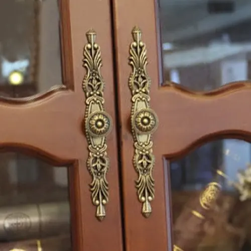 Promotion! 2 piezas de 165 mm bronce antiguo gabinete flor manejar manija la puerta del comercio | Обустройство дома