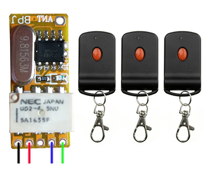 DC 3.5V 3.7V 5V 6V 7.4V 9V 12V Wireless Mos Mini Remote Switch Control Receiver +Transmitters | Обустройство дома