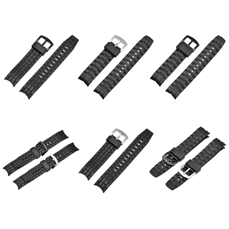 Watch Band Strap Pin Buckled PU Leather Wristwatch Bands Replacement Accessories For Casio Edifice Series EF-550/EF-523