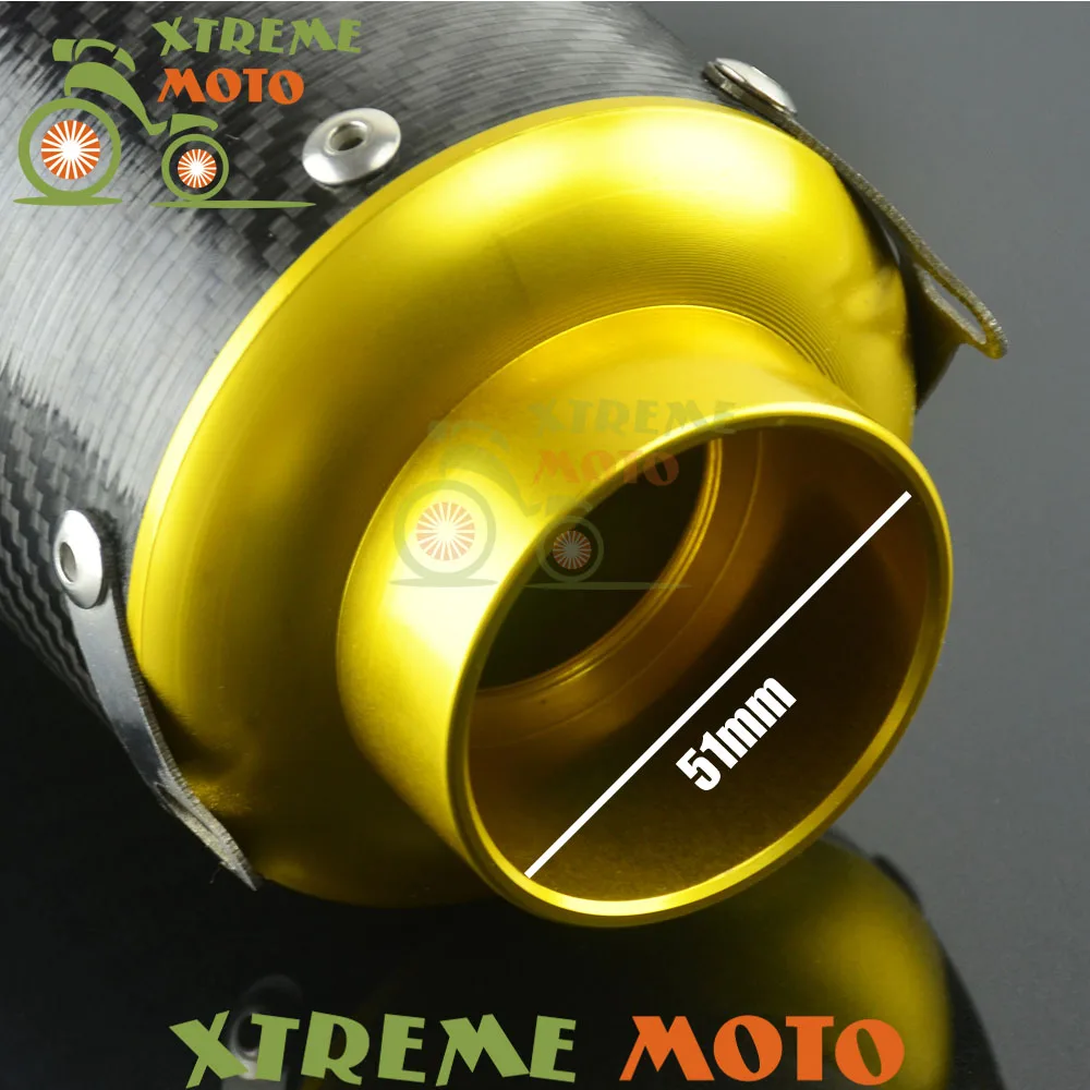 

3 Color 38MM-51MM Universal Carbon Fiber Short Exhaust Mufflers Pipe Slip on For Motorcycle Sport Street Bike Motocross