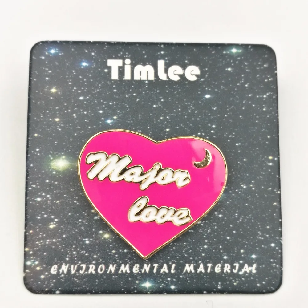 Timlee X276 Cute Cat Kitty Enamel Pins Major Love Heart Rainbow Alloy Brooch Fashion Jewelry Wholesale | Украшения и аксессуары